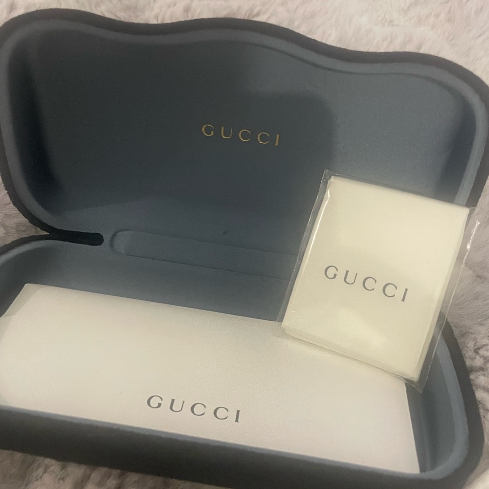 GUCCI MEN'S EYEWEAR GG0610SK 001 GOLD GREY SQUARE SUNGLASSES - Picture 8 of 11
